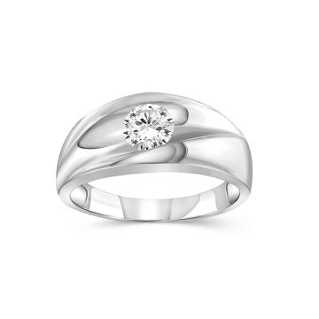 ROUND DIAMOND MENS RING