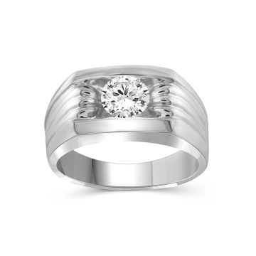 ROUND DIAMOND MENS RING