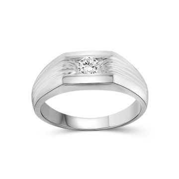 ROUND DIAMOND MENS RING