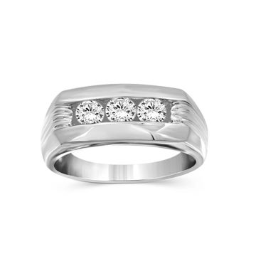 ROUND DIAMOND MENS RING